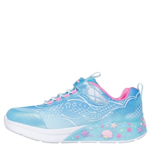 Pantofi sport fete Skechers S-Lights Mermaid Dreams Blue — vedere din față