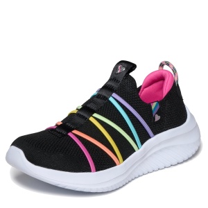 Pantofi sport fete Skechers Ultra Flex 3.0 Black — vedere laterală detaliată