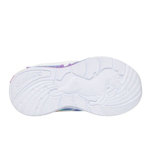 Pantof sport Skechers Unicorn Dreams pentru fete, albastru cu unicorn 3D, curcubeu si lumini LED