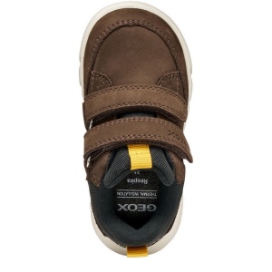Pantofi sport Geox impermeabili Hyroo Brown Cotton Black — vedere de sus