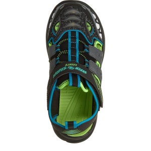 Sandale băieți cu luminițe Skechers Razor Splash-Raptor Quest — vedere de sus