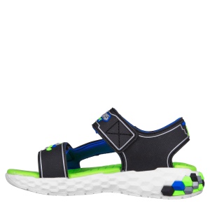 Sandale băieți Skechers Mega Splash 2.0 Cuboshore Black Lime - Img 3