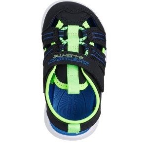 Sandale băieți Skechers Sola Glow Sandal Black Lime - Img 4
