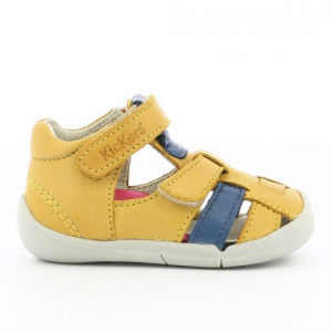 Sandale baieti Wasabou Jaune Bleu