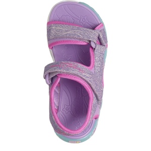 Sandale fete cu luminițe Skechers Mermaid Dreams Sandal Mov — vedere de sus