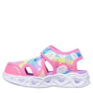 Sandale fete Skechers Heart Lights Sandal Cutie Clouds Hot Pink - Img 2