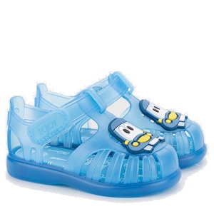 Sandale plajă băieți Igor Tobby Velcro Car Azul