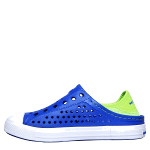 Sandale plajă Băieți Skechers Guzman Steps Blue Lime - Img 3