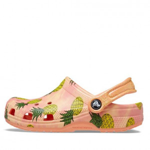 Sandale plaja fete Classic Crocs Pool Party Clog K Papaya - Img 3