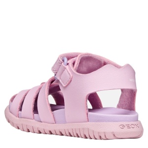Sandale plajă fete Geox Fusbetto Pink Lilac — vedere din spate
