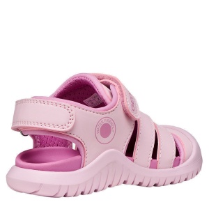 Sandale plajă fete Geox Fusbetto Pro Gi Pink Dk Pink — vedere din față