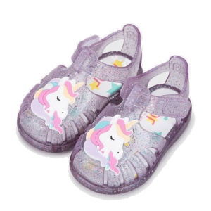Sandale plajă fete Igor Tobby Unicornio Malva Multi Glitter - Img 4