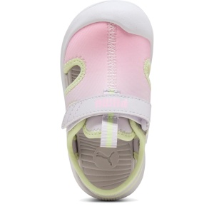 Sandale plajă fete Puma Fun Racer Come On Inf Pink - vedere de sus și talpa - 404951/02
