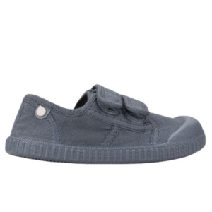 Tenisi barefoot copii, producator Igor, culoare bleumarin, exterior si interior din material textil, inchidere cu doi scai, talpa bleumarin, din cauciuc, foarte flexibila