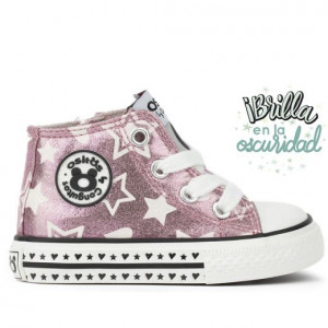 Conguitos Tenisi fosforescenti fete Metalizado Estrellas Pink