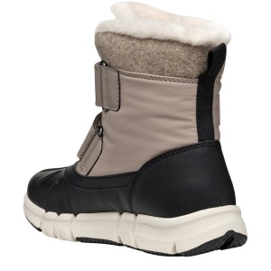 Apreschi impermeabil fete Geox Flexyper Girl B Ab Dk Beige Black — vedere din spate