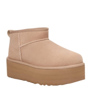 Cizme imblanite fete Classic Ultra Mini Platform Sand - 73777