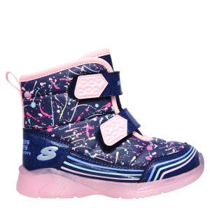 Cizme îmblănite fete Skechers Illumi Brights Navy