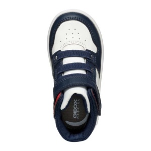 Geox Ghete baieti Eclyper Boy White Navy B465LA-000BC-C0899