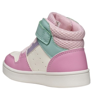 Ghete fete Geox Eclyper White Dk Pink — vedere din spate