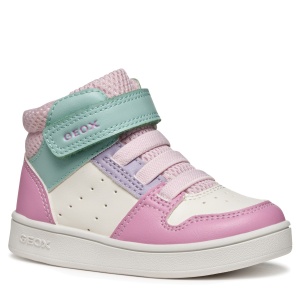 Ghete fete Geox Eclyper White Dk Pink - B465MA/000BC/C1364 - față