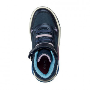 Geox Ghete Fete J Inek G.C Navy Lilac incaltaminte copii bigstep