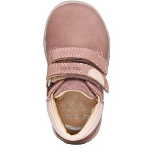 Ghete fete primii pași Geox B Macchia Dk Pink Lt Rose — vedere de sus