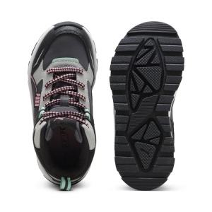 Ghete fete Puma Evolve Trail PS Dusky Gray Pinkscape, material rezistent la apa, talpa aderenta de cauciuc, inchidere cu siret
