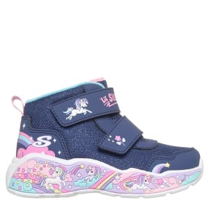 Ghete fete Skechers Play Scene Bleumarin