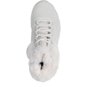 Ghete fete Skechers Uno Lite Cozy Leopard Nude — vedere de sus