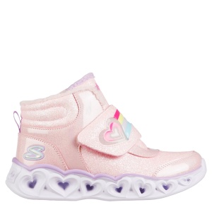 Ghete îmblănite fete Skechers Heart Lights Brilliant Rainbow Pink Lavander