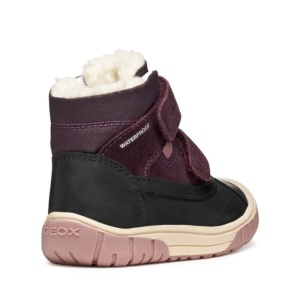 Geox Ghete imblanite impermeabile fete Omar WPF Black Dk Purple B462LC-022FU-C9228 incaltaminte copii bigstep