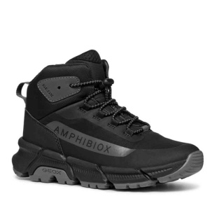 Geox Ghete impermeabile baieti Flexyper Plus Boy Black Dk Grey