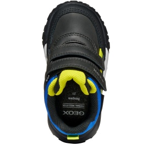 Ghete impermeabile băieți Geox Trekkyup Boy B Abx Black Fluo Green — vedere de sus