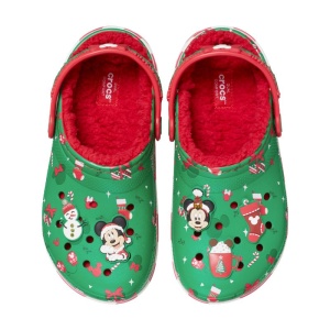 Incaltaminte de interior copii Crocs Classic Mickey X-Mass Lined Clog