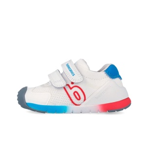 Biomecanics Pantofi baieti 262137-A316 Blanco Y Rojo încălțăminte primii pasi bigstep