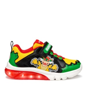 Geox Pantofi sport baieti Ciberdron Boy Green Red J55LBE-01454-C3221