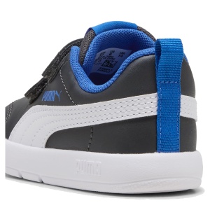 Pantofi sport băieți Courtflex V3 V Inf Dusky Gray PUMA White — detaliu călcâi