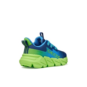 Geox Pantofi sport baieti Flexyper Fast Boy Lt Blue Lime încălțăminte copii bigstep