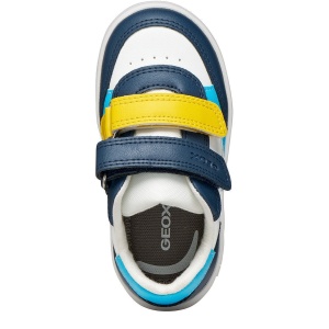 Pantofi sport băieți Geox Eclyper Boy Lt Navy White — vedere de sus