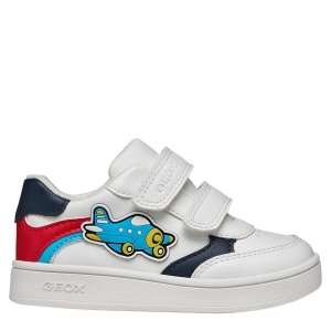 Pantofi sport băieți Geox Eclyper Boy White Red