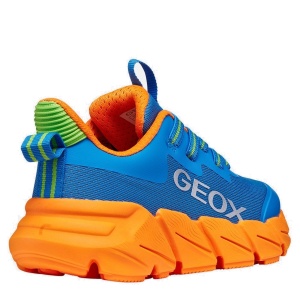 Pantofi sport băieți Geox Flexyper Fast Boy Lt Blue Orange — vedere din față