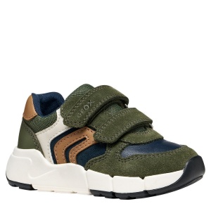 Pantofi sport băieți Geox Flexyper Mini Boy Musk/Cognac — vedere în perspectivă