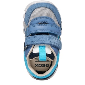 Pantofi sport băieți Geox Iupidoo Boy Dk Sky Lt Grey — vedere de sus
