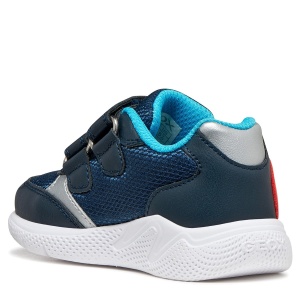 Pantofi sport băieți Geox Sprintye Boy Navy Azure — vedere din spate