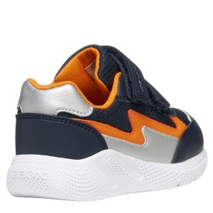 Pantofi sport băieți Geox Sprintye Boy Navy Orange — vedere din față