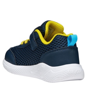 Pantofi sport băieți Geox Sprintye Boy Navy Yellow — vedere din spate