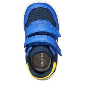Pantofi sport băieți Geox Zapito Boy Royal Yellow — vedere de sus