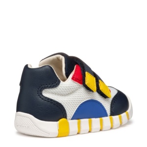 Geox Pantofi sport baieti Iupidoo Boy White Navy B3555C-01454-C0899