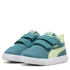 Pantofi sport băieți Puma Courtflex V3 Mesh Inf Baltic Sea Blue-Apple